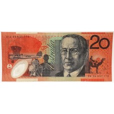 AUSTRALIA 1995 . TWENTY 20 DOLLAR BANKNOTE . EVANS/FRASER . LAST PREFIX DA95